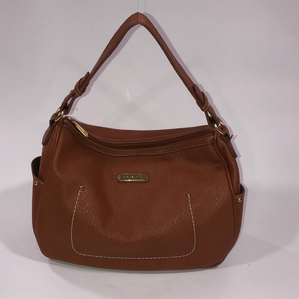 Adrienne Vittadini rust color faux leather hobo/shoulder bag in good condition